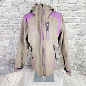 Bergans of Norway 1353 Litlos Lady Shell  Jacket Taupe Lilac Size Large